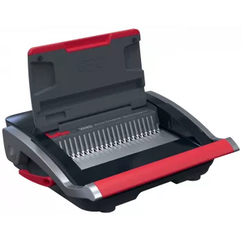 GBC CombBind® CB25 Encuadernadora manual, encuadernadora de peine, Manual, 390 hojas, Negro, Rojo