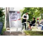 Nobo soporte para pósteres A1, marco de aluminio, dos marcos abatibles, panel trasero de acero, lámina antirreflejos