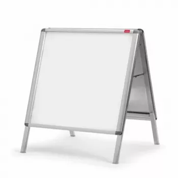 Nobo Essence A1 A-Frame Pavement Sign, panel informativo portátil, Plata, Aluminio, PVC, Acero, A1, 605 mm, 1095 mm