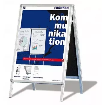 FRANKEN Standard soporte para pósteres BSA1, DIN A1 594 x 841 mm, estructura de 4 patas, interior/exterior