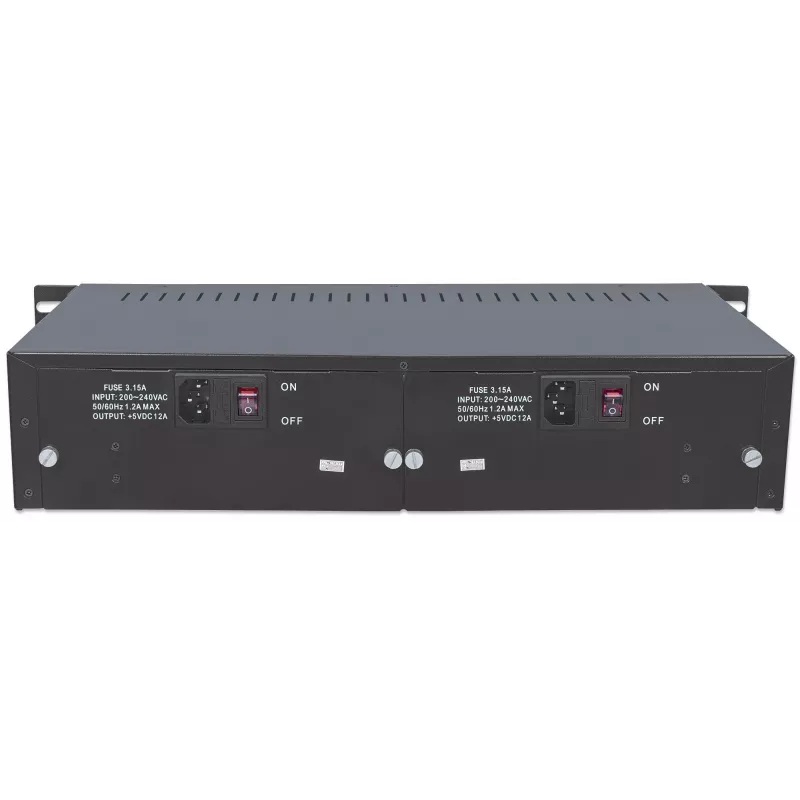 Intellinet carcasa para convertidores de medios de 14 ranuras, incluye fuente de alimentación redundante, montaje en rack de 19 inch, 2U