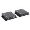 Manhattan 1080p HDMI KVM over IP Extender Kit, extiende señal 1080p@60Hz hasta 120 m con un solo cable Ethernet Cat6 o una red con IP, transmisor y receptor, conectores USB-A para PC/ratón/teclado, negro, tres años de garantía
