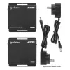 Manhattan 1080p HDMI KVM over IP Extender Kit, extiende señal 1080p@60Hz hasta 120 m con un solo cable Ethernet Cat6 o una red con IP, transmisor y receptor, conectores USB-A para PC/ratón/teclado, negro, tres años de garantía
