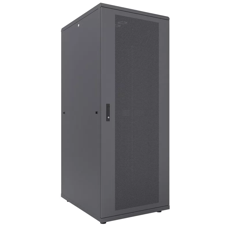 Intellinet 714129 armario para servidores de 19", independiente, 47U, 800x1000 mm (An x Fo), altura 2250 mm, IP20, flatpack, máx. 1500 kg, cerradura, patas ajustables, negro RAL 9005