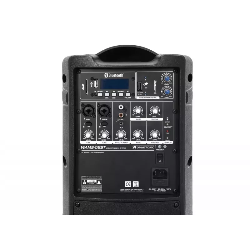Altavoz de 2 vías Omnitronic WAMS-08BT MK2