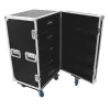 Flightcase Roadinger 30126428 contrachapado negro plata 59,4 kg