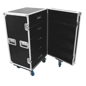 Flightcase Roadinger 30126428 contrachapado negro plata 59,4 kg