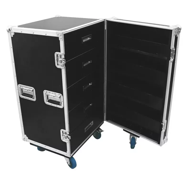 Flightcase Roadinger 30126428 contrachapado negro plata 59,4 kg