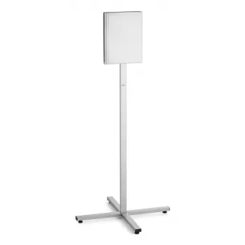 Expositor Durable 502057 A4 acero inoxidable, antracita/gris, 638×638×1348 mm