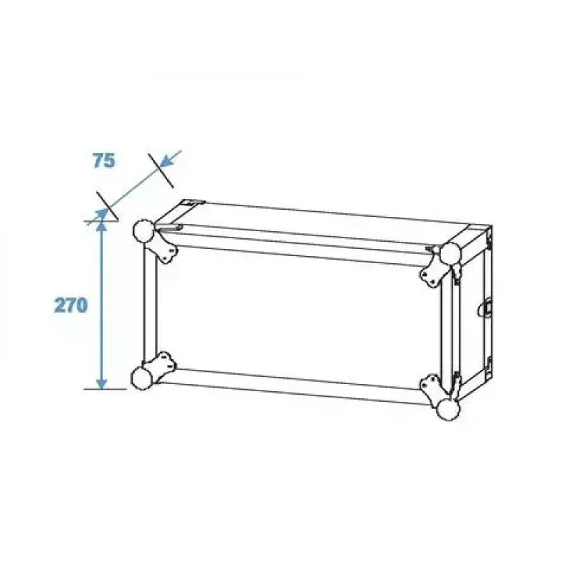 Maleta rígida Roadinger 30107204 aluminio negro plata 525x550x270mm