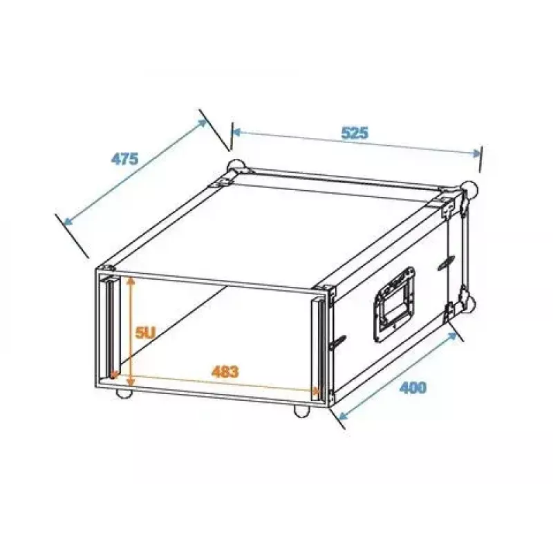 Maleta rígida Roadinger 30107204 aluminio negro plata 525x550x270mm