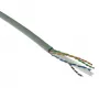 Cable de instalación ACT Cat 6 F/UTP de núcleo macizo, PVC, clase europea CPR ECA, 24AWG, gris, 305 metros