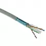 Cable de instalación ACT Cat 6 F/UTP, macizo, PVC, clase europea CPR ECA, 24 AWG, gris, 305 metros