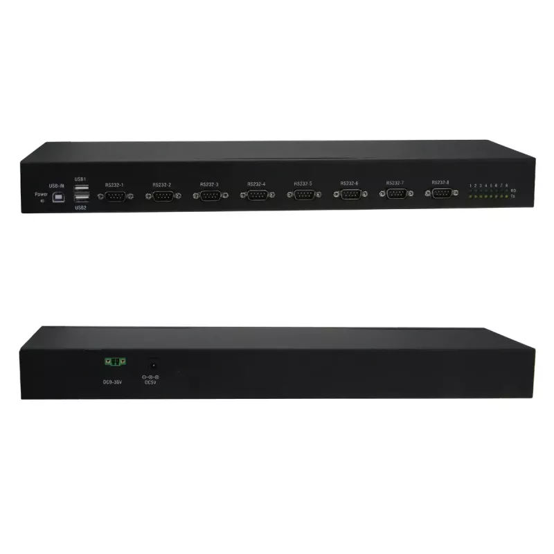 Convertidor/repetidor/aislador serie RealPower 284513 USB 2.0 RS-232 negro