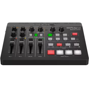 Interfaz de audio Roland AeroCaster negro 24 bit 48 kHz Phantom Power 48 V