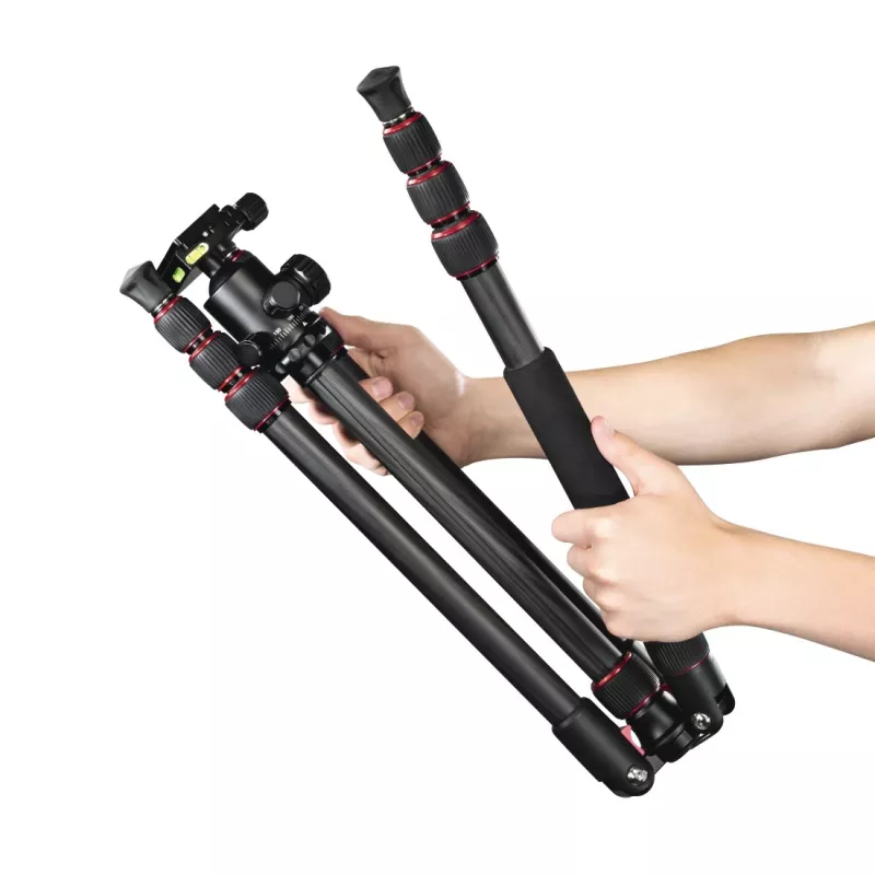 Trípode Hama Ramble II Duo Carbon para smartphone/cámara digital 4 patas 8 kg de capacidad