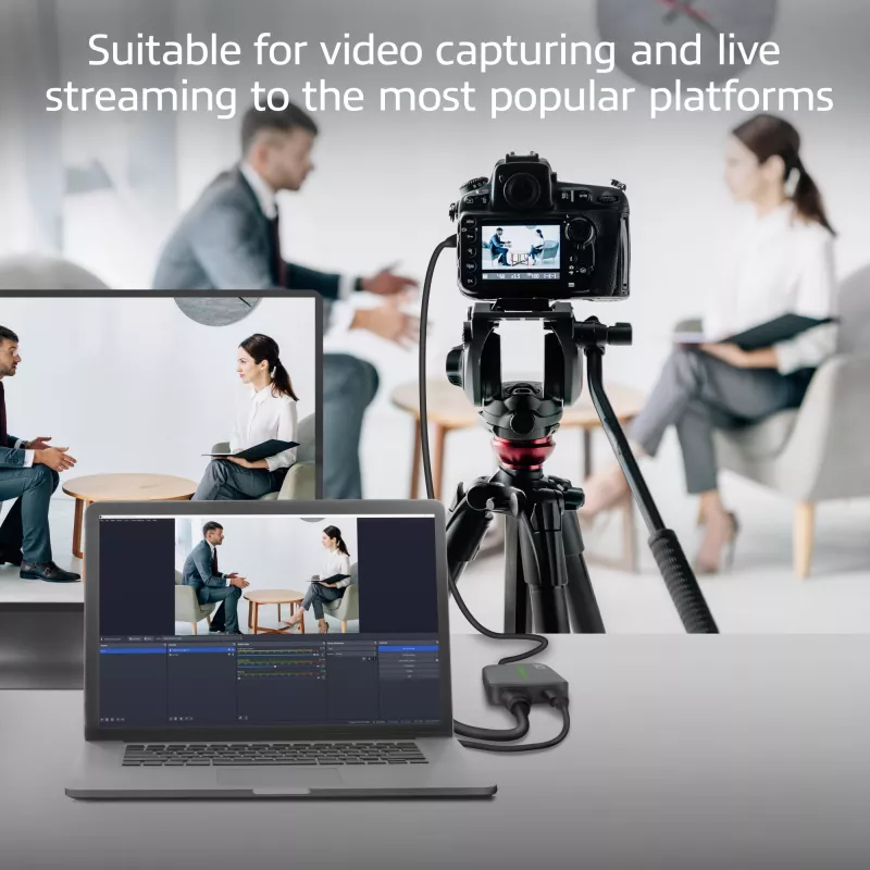 ACT tarjeta de captura de vídeo USB-C, paso HDMI 4K@60Hz, grabación 4K@30Hz