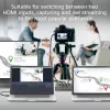 ACT conmutador de vídeo USB-C con doble entrada HDMI 60Hz gris