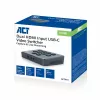 ACT conmutador de vídeo USB-C con doble entrada HDMI 60Hz gris