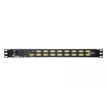 ATEN Conmutador KVM LCD de 17 pulgadas y 16 puertos sobre IP (USB - PS/2 VGA) con puerto USB para periféricos