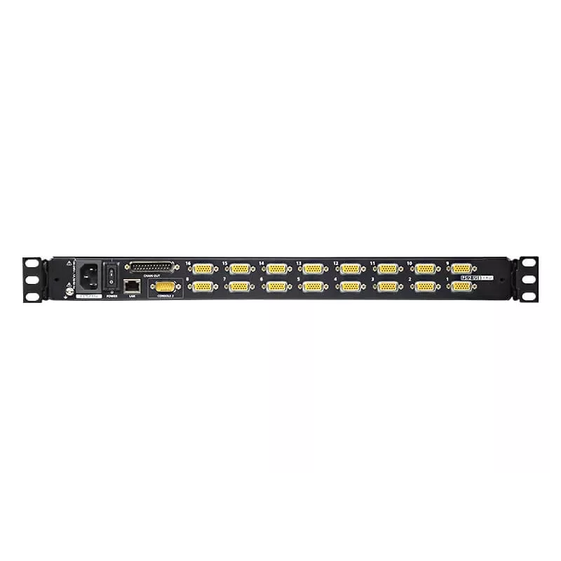 ATEN Conmutador KVM LCD de 17 pulgadas y 16 puertos sobre IP (USB - PS/2 VGA) con puerto USB para periféricos