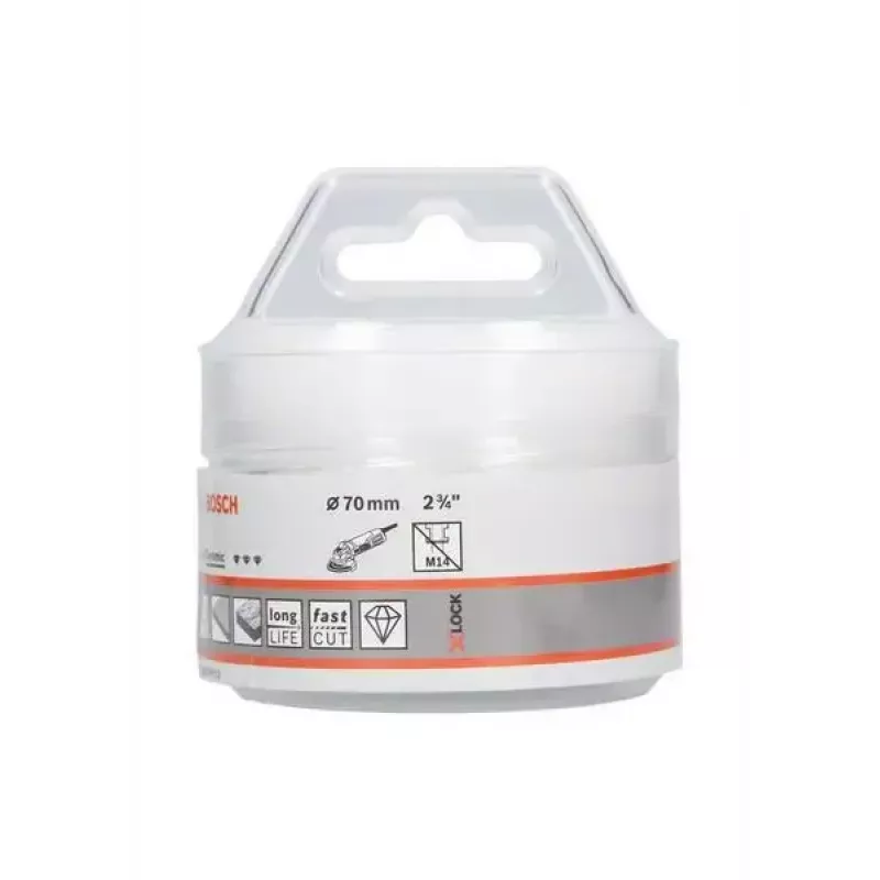 Bosch 2608599023 corona de diamante en seco, 70 mm