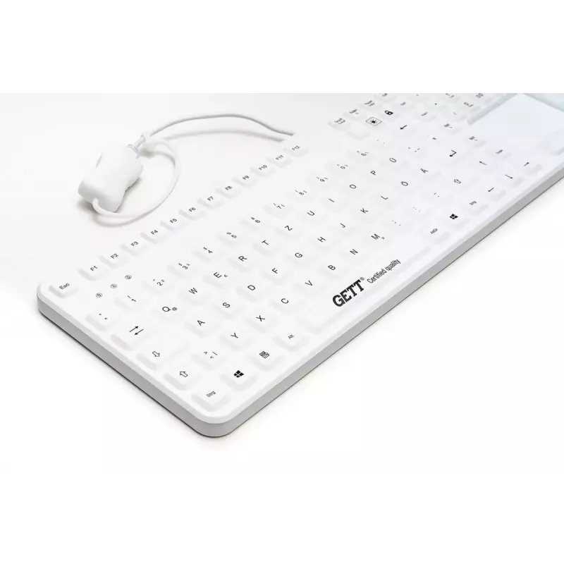 Teclado GETT Cleantype Prime Touch+ USB Swiss blanco