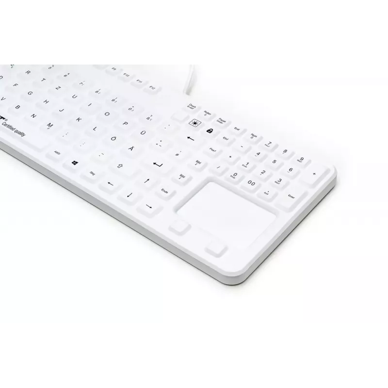 Teclado GETT Cleantype Prime Touch+ USB Swiss blanco