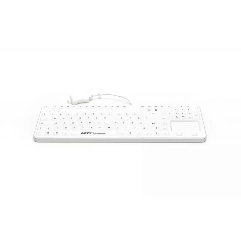 Teclado GETT Cleantype Prime Touch+ USB Swiss blanco