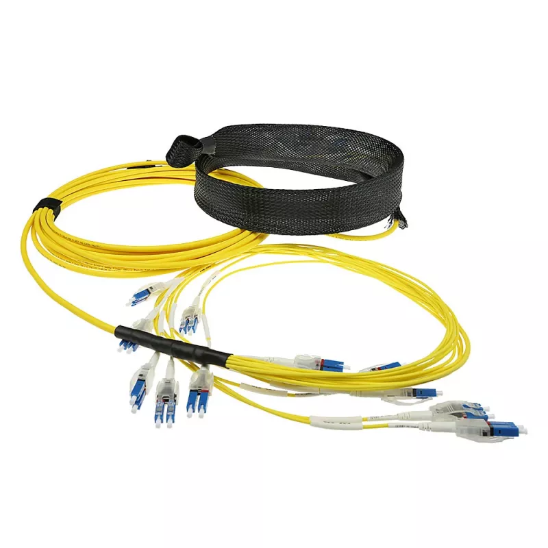 ACT 50 metros Monomodo 9/125 OS2 Cable de fibra óptica preensamblado 24F LC Polarity Twist