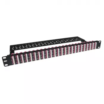 Panel de conexiones de fibra óptica de alta densidad ACT FA2100 96 puertos 192 fibras LC multimodo OM4