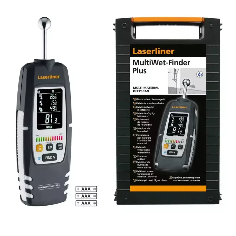 Laserliner MultiWet-Finder Plus higrómetro electrónico negro blanco pantalla digital