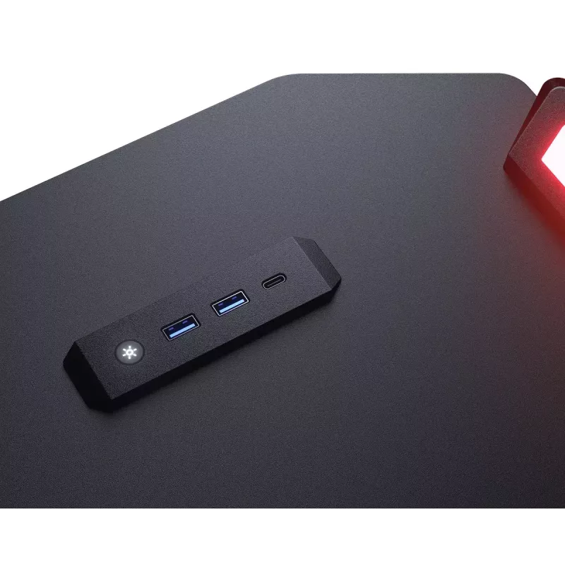 Mesa de ordenador COUGAR Gaming DEMIUS 120 negra MDF USB 3.2