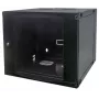 Intellinet 713764 armario de red de pared de doble sección de 19 pulgadas, 9U, negro RAL 7021