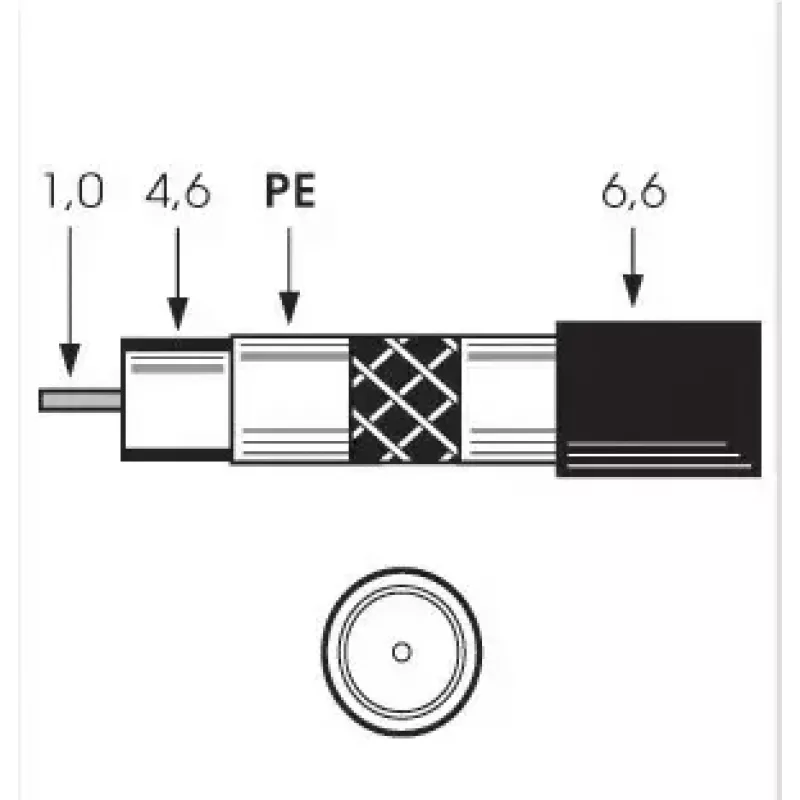 Cable coaxial Televes SK2003plus 100m Negro