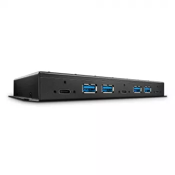 Lindy hub USB 3.2 Gen 2 de 7 puertos de metal
