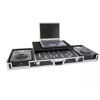 Flightcase Roadinger 3012534A contrachapado negro plata 10,6 kg