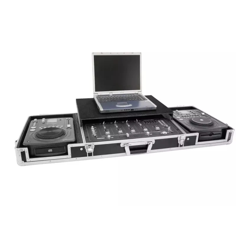 Flightcase Roadinger 3012534A contrachapado negro plata 10,6 kg