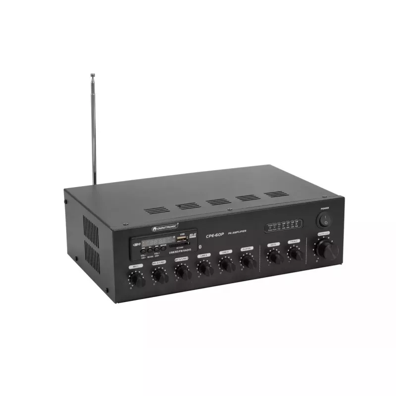 Amplificador de audio Omnitronic 80709606 Performance/Escenario negro