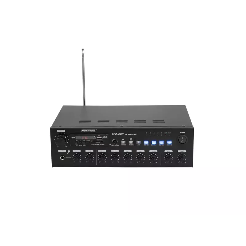 Amplificador de audio Omnitronic 80709704 Performance/Escenario Negro