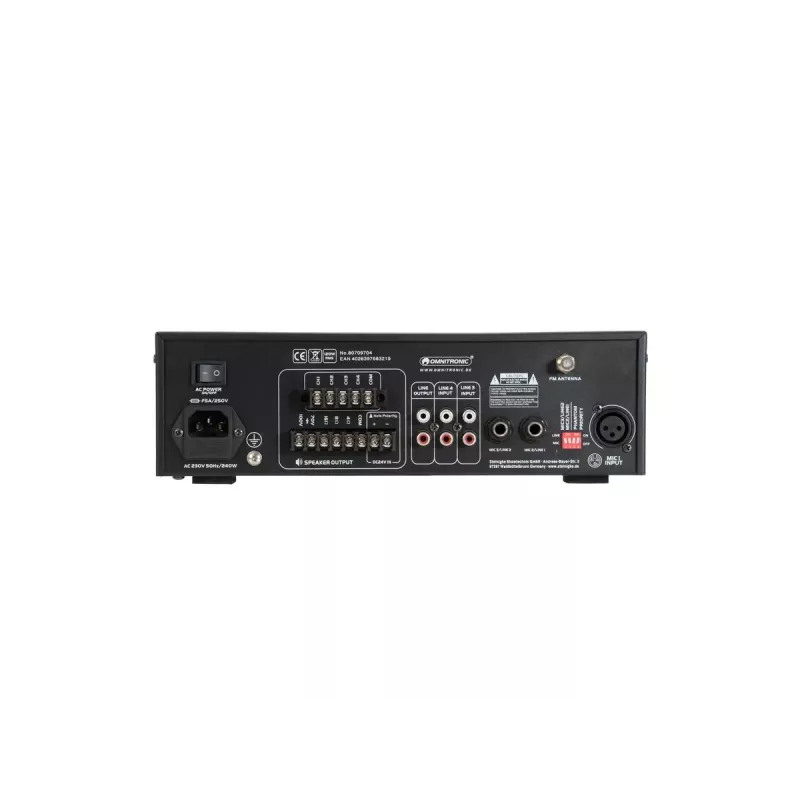Amplificador de audio Omnitronic 80709704 Performance/Escenario Negro