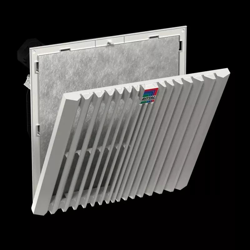 Accesorio para rack Rittal 3244.740 — carcasa de plástico, caudal de aire 910 m³/h, blanco