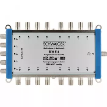 Multiconmutador de satélite Schwaiger SEW516 531 5 entradas 16 salidas