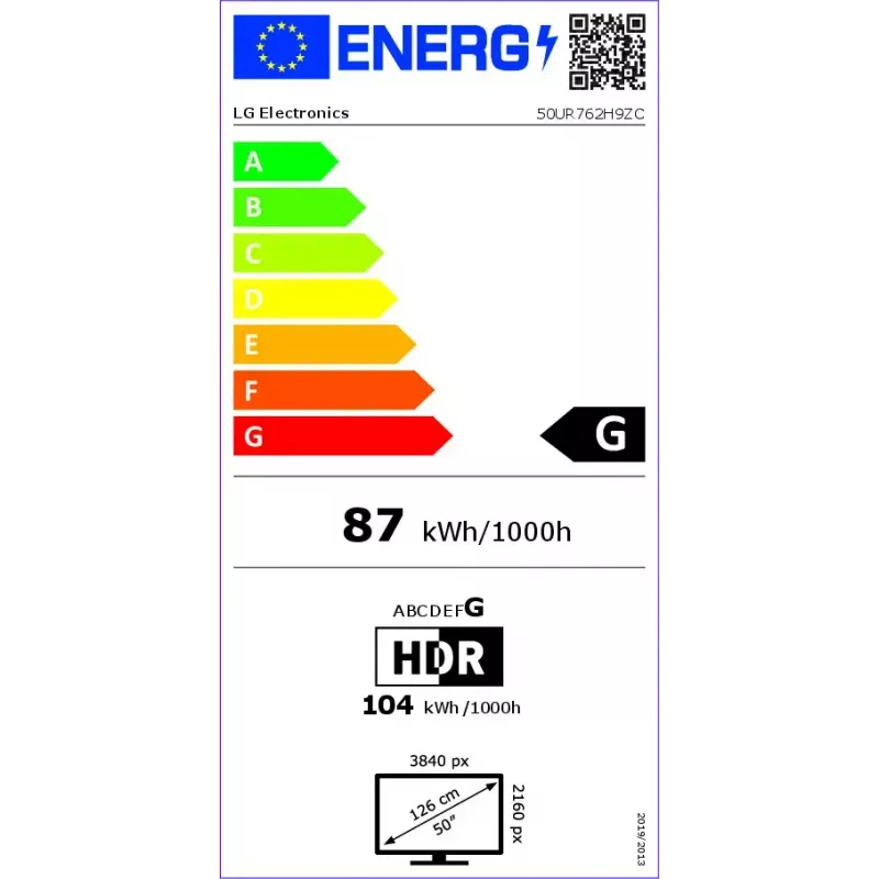 LG 50UR762H9ZC 127 cm (50 pulgadas) 4K Ultra HD Smart TV Wi-Fi azul 400 cd/m²