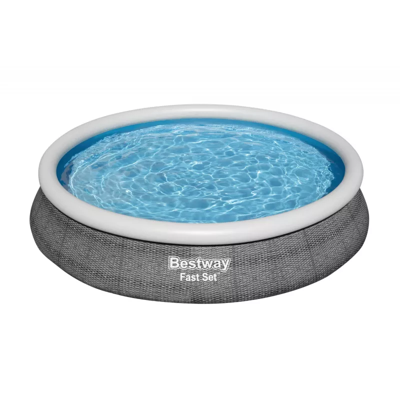 Piscina de acero Bestway Fast Set redonda inflable set de piscina 4,57 m x 84 cm capacidad 9677 L