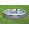Piscina de acero Bestway Fast Set redonda inflable set de piscina 4,57 m x 84 cm capacidad 9677 L