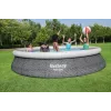 Piscina de acero Bestway Fast Set redonda inflable set de piscina 4,57 m x 84 cm capacidad 9677 L