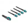 Cable DeLOCK Mini-FAKRA Z conector hembra cuádruple a 4 x FAKRA Z conector macho tipo A 1 m