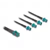 Cable DeLOCK Mini FAKRA Z conector hembra cuádruple a 4 x FAKRA Z conector macho tipo B 1 m