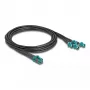 Cable DeLOCK Mini FAKRA Z conector hembra cuádruple a 4 x FAKRA Z conector macho tipo B 1 m